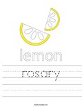 rosary Worksheet