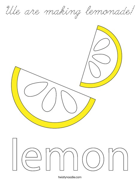 Lemon Coloring Page