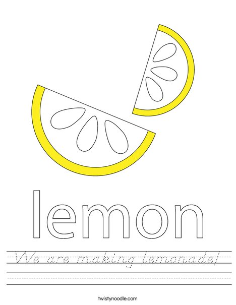 Lemon Worksheet