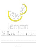 Yellow Lemon Worksheet