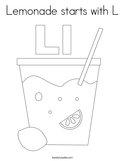 Lemonade starts with L Coloring Page