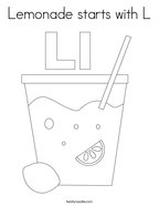 Lemonade starts with L Coloring Page