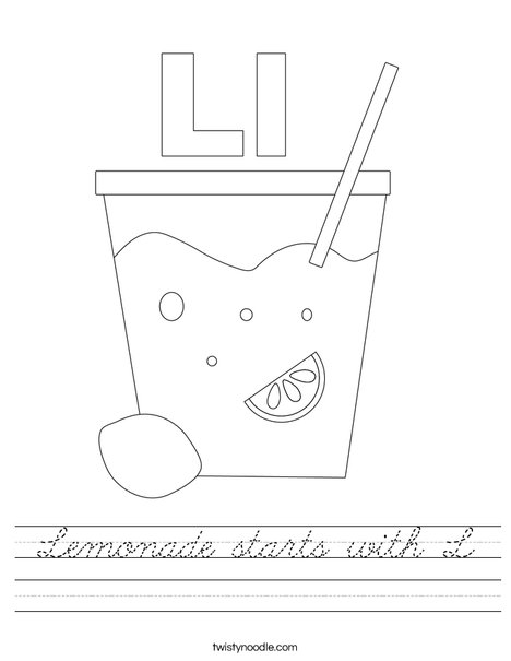 Lemonade Worksheet