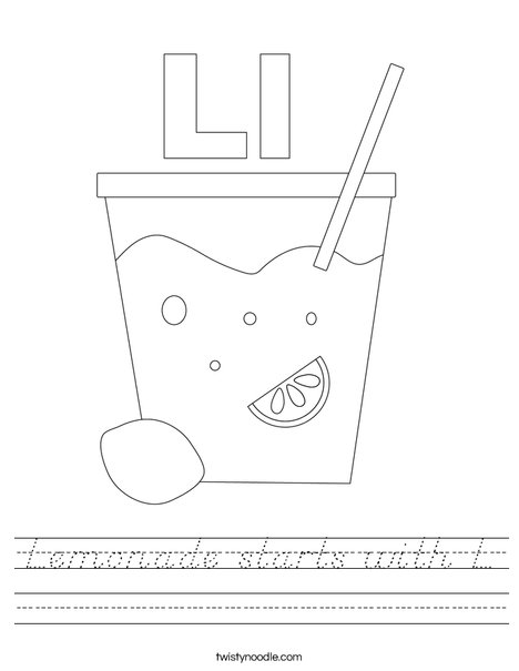 Lemonade Worksheet