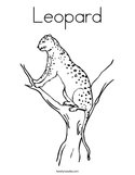 Leopard Coloring Page