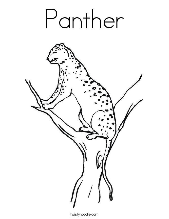 Panther Coloring Page - Twisty Noodle