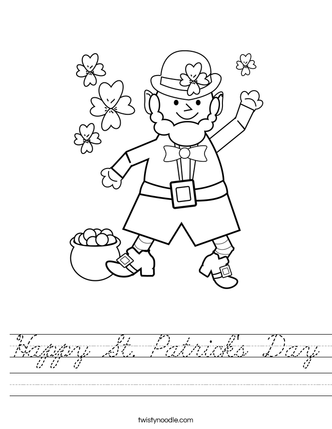 Happy St. Patrick's Day Worksheet