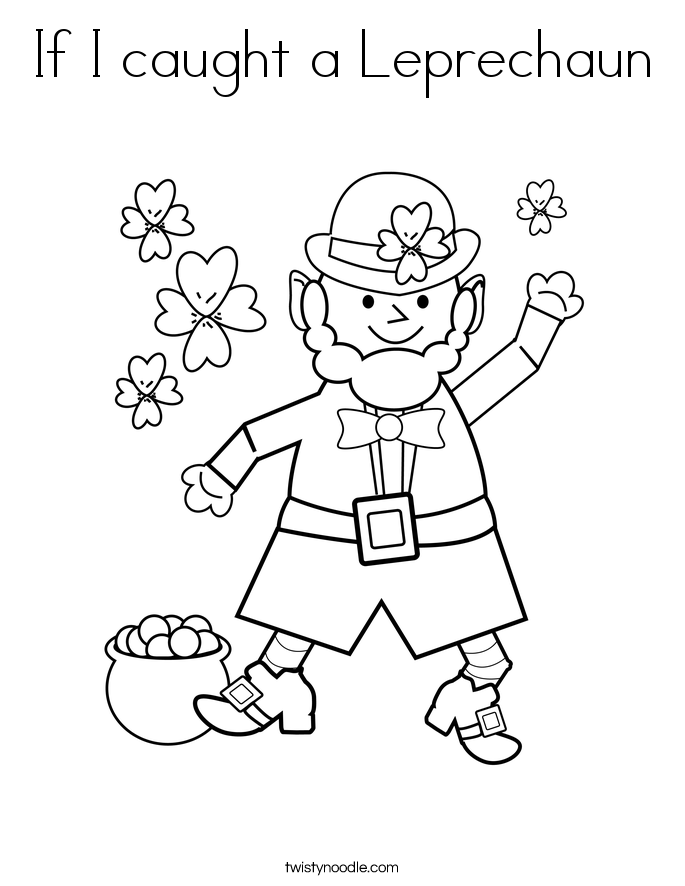 If I caught a Leprechaun Coloring Page