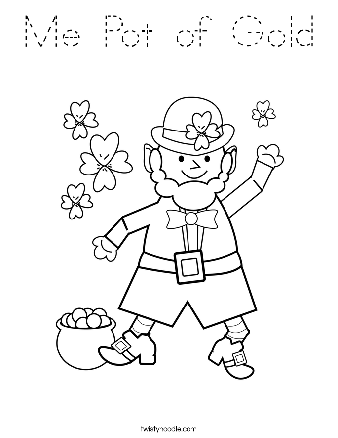 Me Pot of Gold Coloring Page