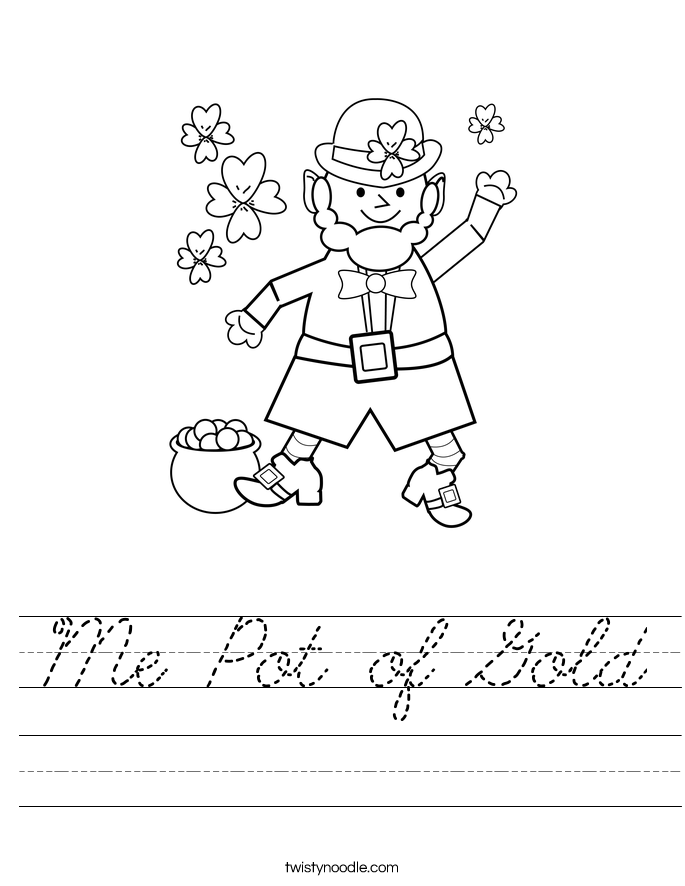 Me Pot of Gold Worksheet