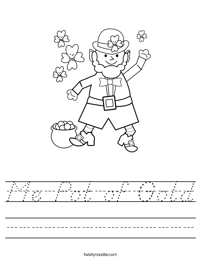 Me Pot of Gold Worksheet