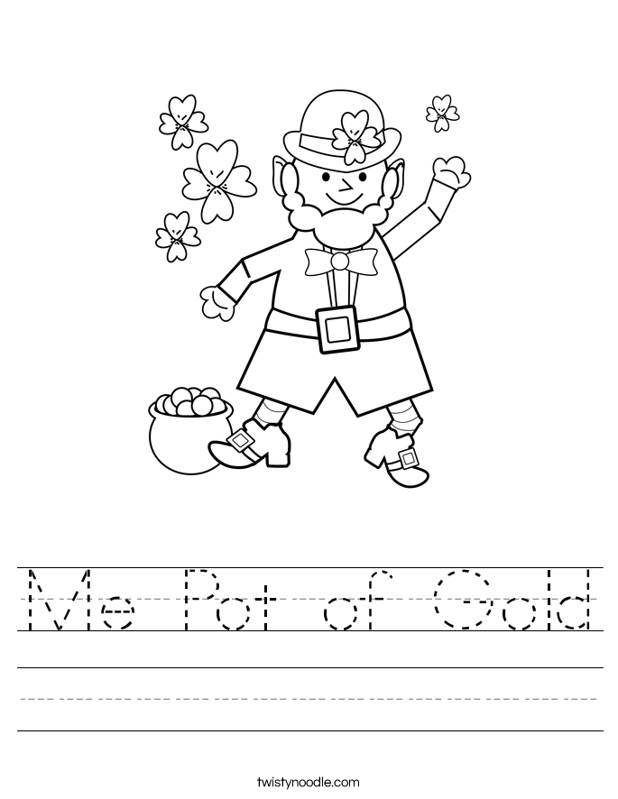 Me Pot of Gold Worksheet