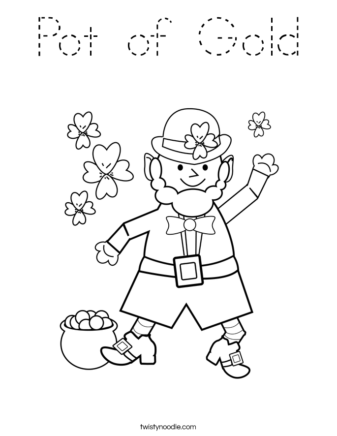 Pot of Gold Coloring Page