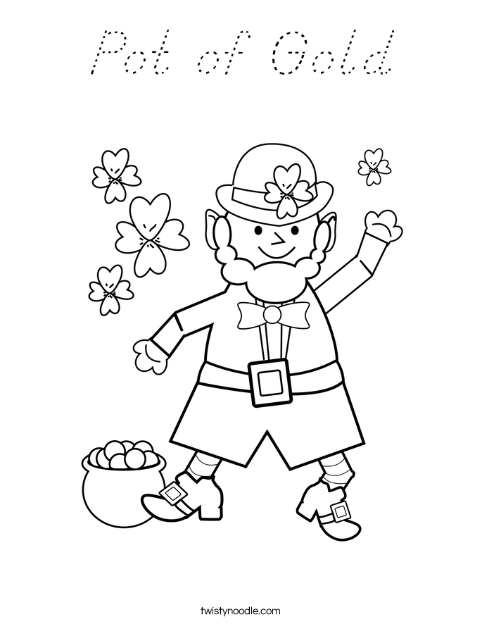 Pot of Gold Coloring Page