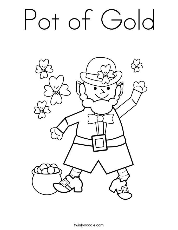 Pot of Gold Coloring Page