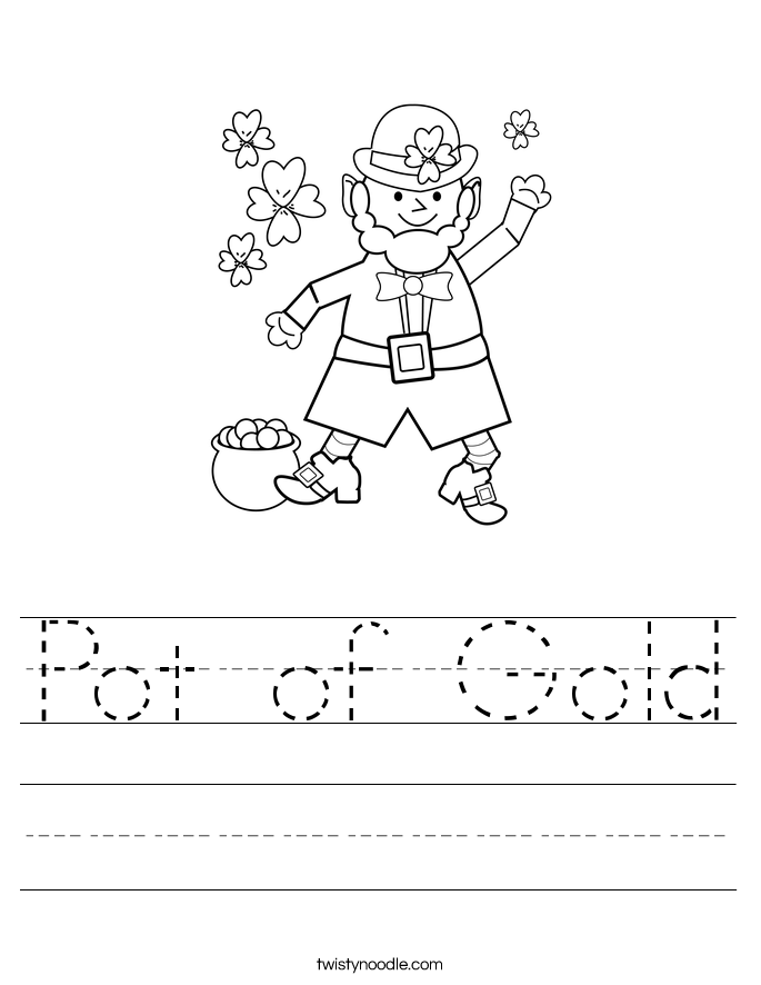 Pot of Gold Worksheet