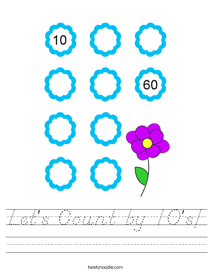 Let's Count by 10's! Worksheet