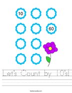 Let's Count by 10's Handwriting Sheet