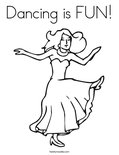 Dancing is FUN! Coloring Page