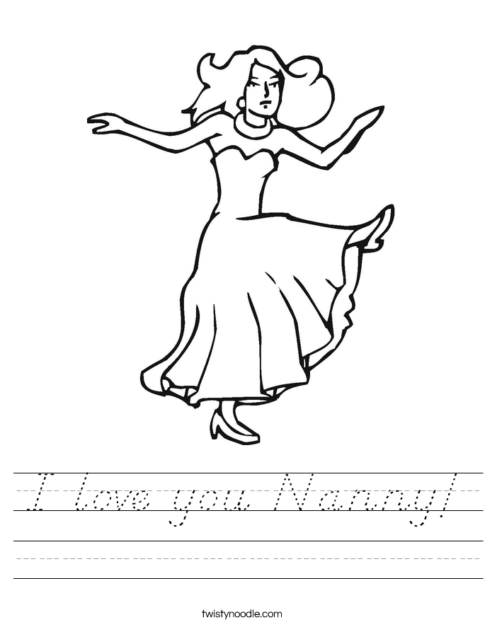 I love you Nanny! Worksheet