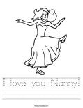 I love you Nanny! Worksheet