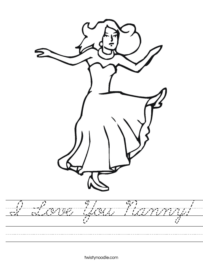 I Love You Nanny! Worksheet