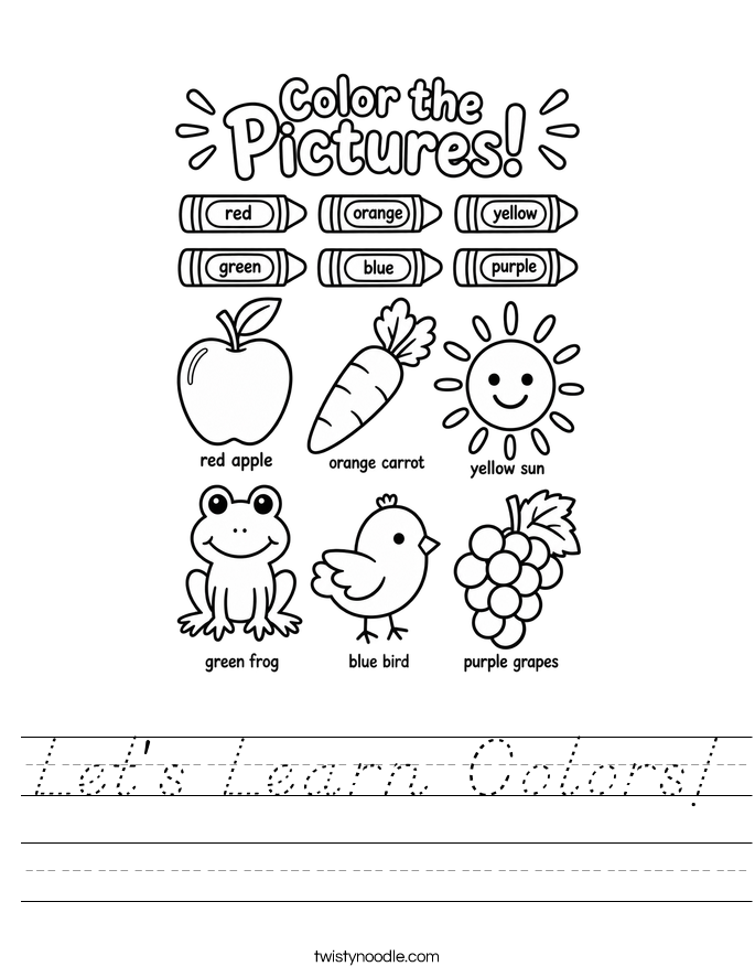 Let's Learn Colors! Worksheet