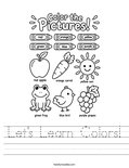 Let's Learn Colors! Worksheet
