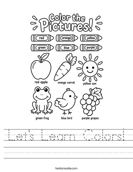Let's Learn Colors! Worksheet