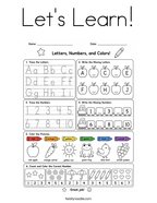 Let's Learn Coloring Page