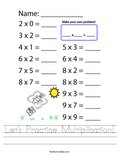 Let's Practice Multiplication! Worksheet
