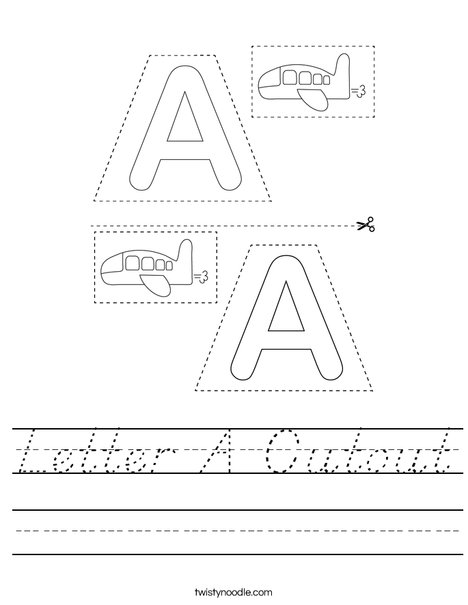 Letter A Cutout Worksheet