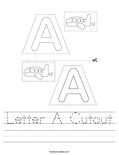 Letter A Cutout Worksheet