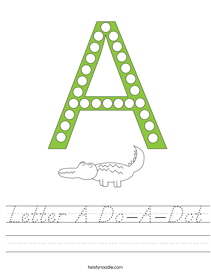 Letter A Do-A-Dot Worksheet