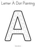Letter A Dot Painting Coloring Page