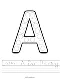 Letter A Dot Painting Worksheet