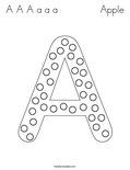 A A A a a a              Apple Coloring Page
