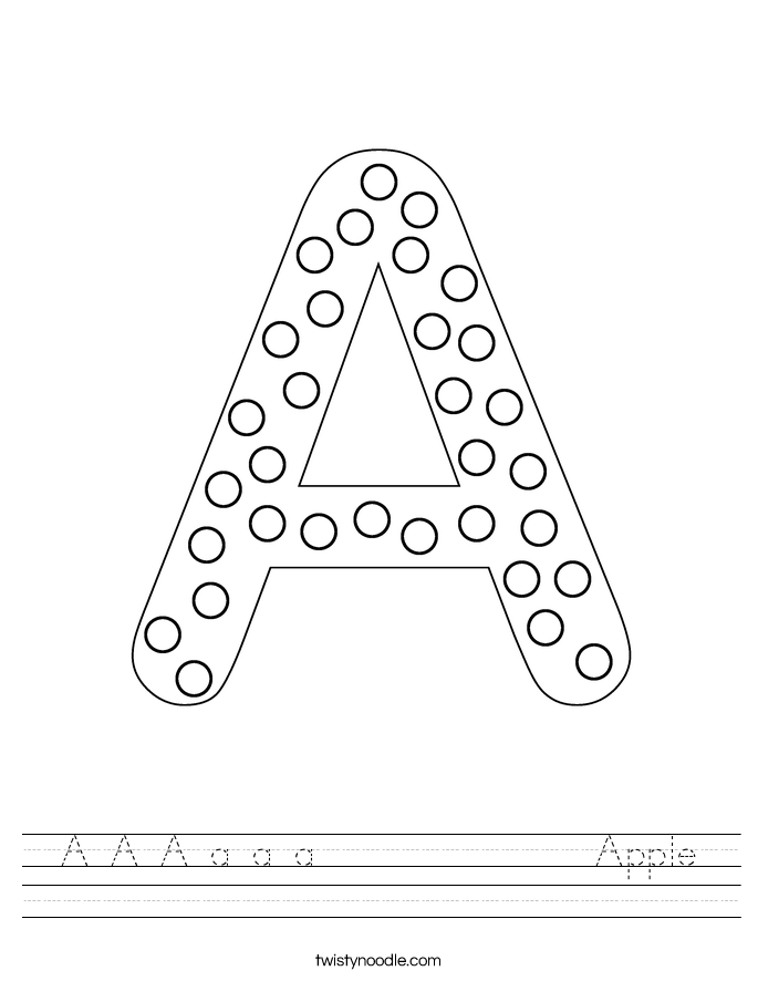 A A A a a a              Apple Worksheet