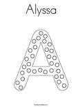Alyssa Coloring Page