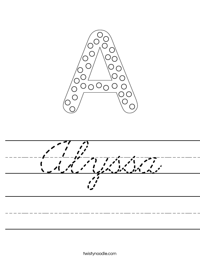 Alyssa Worksheet