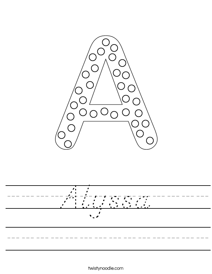 Alyssa Worksheet