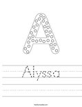 Alyssa Worksheet