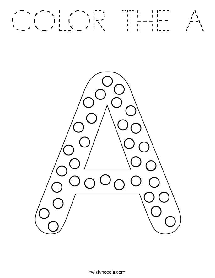 COLOR THE A Coloring Page