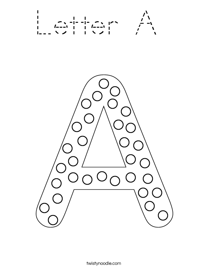 Letter A  Coloring Page