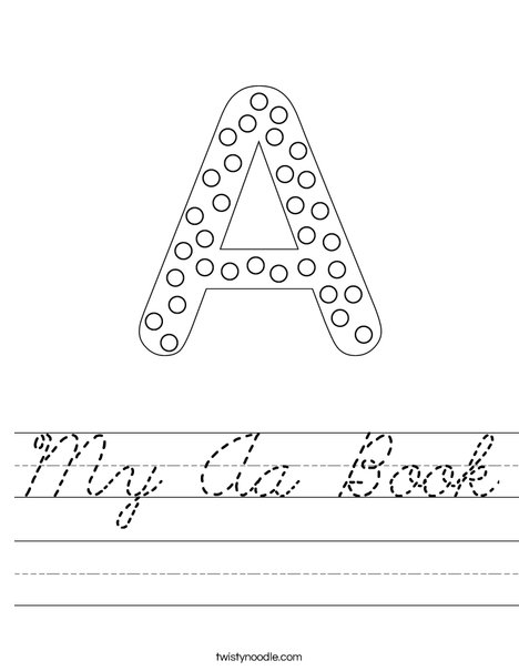 Letter A Dots Worksheet