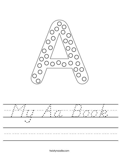 Letter A Dots Worksheet