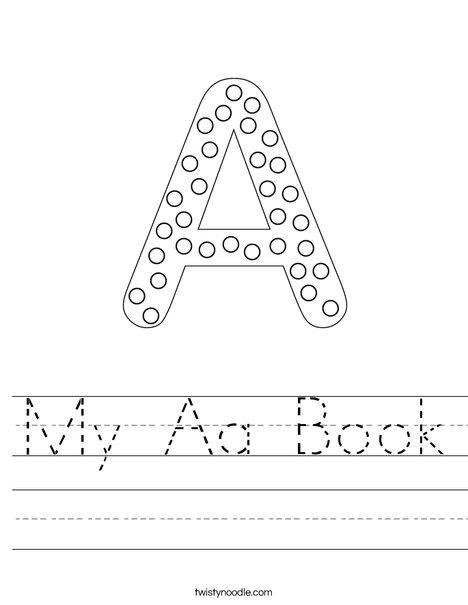 Letter A Dots Worksheet