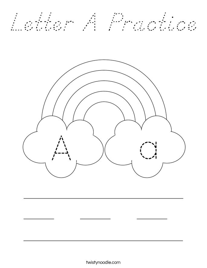 Letter A Practice Coloring Page