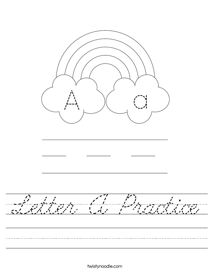 Letter A Practice Worksheet
