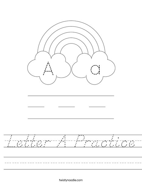 Letter A Practice Worksheet